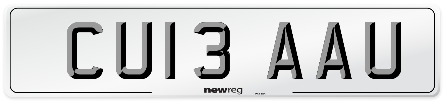 CU13 AAU Number Plate from New Reg
